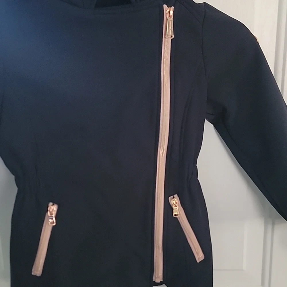 Michael Kors Black Jacket with Gold Zippers - Picture 2 of 7